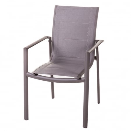 Set de 2 scaune Stella Chateau cu material textil căptușit și cadru aluminiu