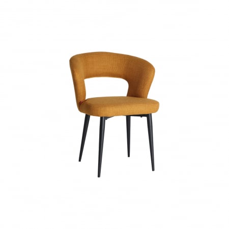 Scaune in Stil Contemporan - Set de 2 scaune tapitate mustar Flagnac 61 x 61 x 78 cm