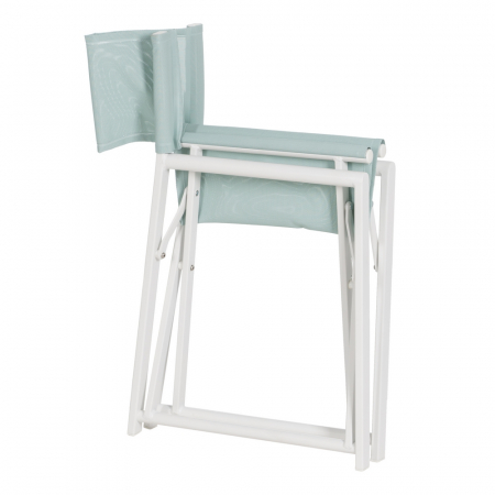 Set scaune regizor verde-alb aluminiu si textilena|Scaune practice pentru spatii exterioare [4]