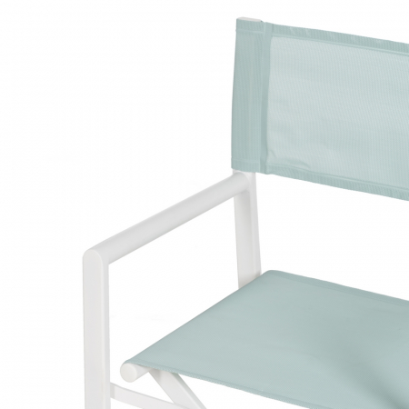 Set scaune regizor verde-alb aluminiu si textilena|Scaune practice pentru spatii exterioare [6]