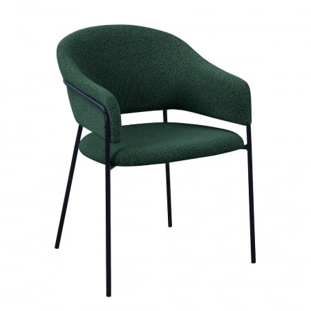 Scaune in Stil Contemporan - Scaune Connect verde închis boucle picioare negre