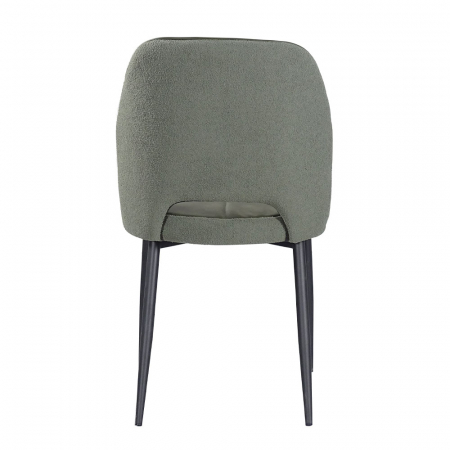 Scaune verde oliv Bouton cu piele ecologică și boucle [3]