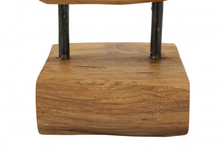 Sculptură decorativă lemn teak cu inimă decupată – imagine principală – Hasi [3]