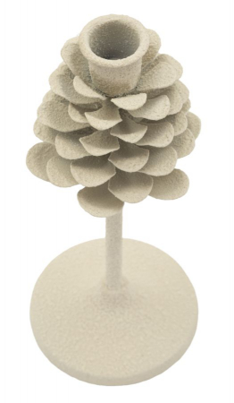 Set de două sfeșnice Dune Pigna din metal bej [1]