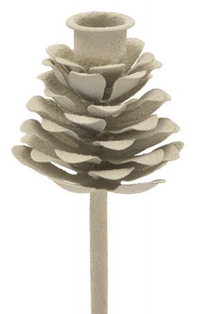 Sfeșnice metalice decorative cu design con de pin 33,5 cm – imagine principală – Dune Pigna [3]