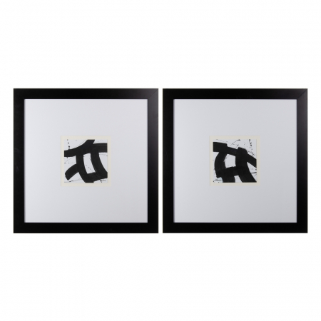 Decoratiuni perete - Tablouri abstracte alb negru lemn pin