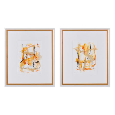 Tablouri - Set tablouri abstracte moderne lemn aluminiu