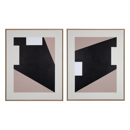 Decoratiuni perete - Set tablouri mari abstract bej decor natural