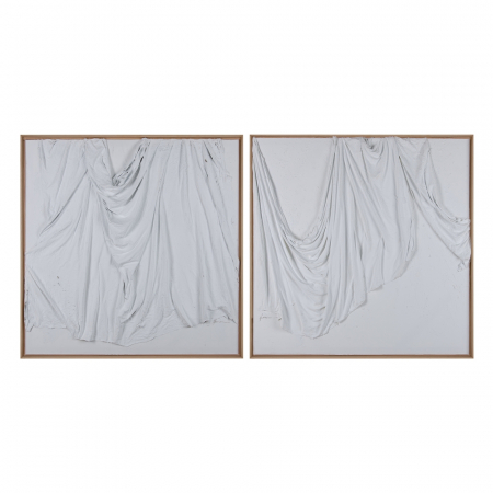 Tablouri - Set tablouri frunze stilizate naturale patrate
