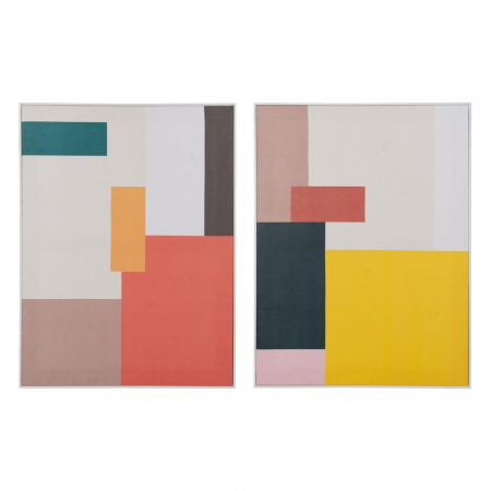 Tablouri - tablouri abstracte rame albe moderne decor cald colorat