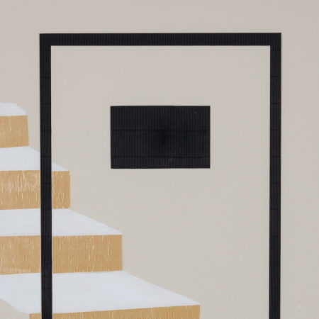 Set tablouri geometrice bej negru abstracte [3]