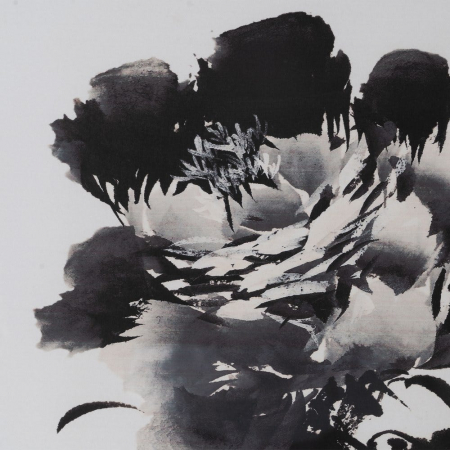 tablouri flori alb-negru japonez 50x70cm [5]
