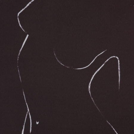 tablouri rotunde nud alb-negru 50x50cm [5]