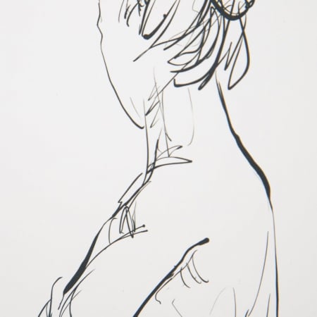 tablouri nud schiță rame lemn natur 30x40cm [4]