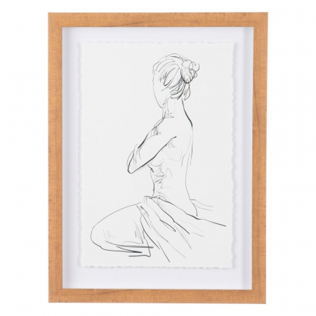 tablouri nud schiță rame lemn natur 30x40cm [1]