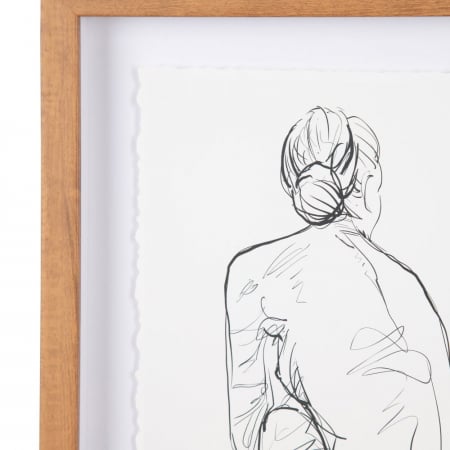 tablouri nud schiță rame lemn natur 30x40cm [5]