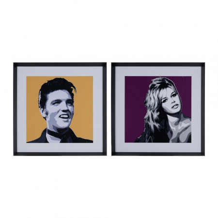 Tablouri - tablouri pop art portrete violet galben rame ayous 53x53cm