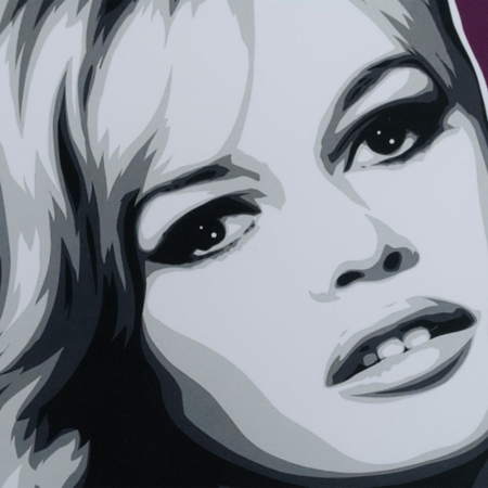 tablouri pop art violet galben rame ayous 73x73cm [5]