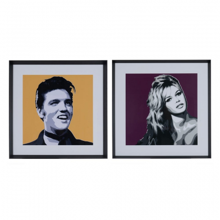 Tablouri - tablouri pop art violet galben rame ayous 73x73cm