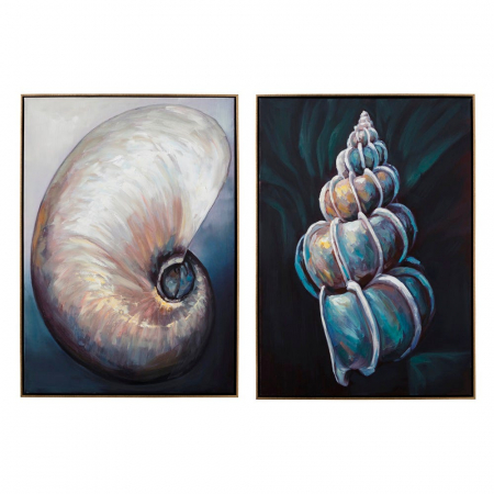 Tablouri - tablouri scoici pictura manuala albastru perlat 72x100cm