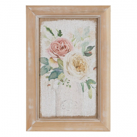 tablouri flori pastel boho chic cu ramă natur 20x30 cm [2]