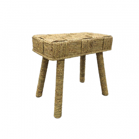 Taburete si pufuri - Set de 2 taburete din sfoară și lemn, lucrate manual pentru decor natural și autentic