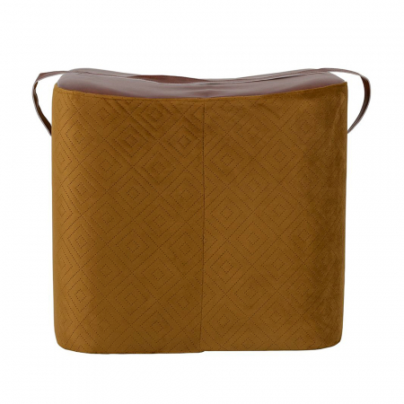 Set 2 taburete catifea aurii cu curea decor cowboy [2]