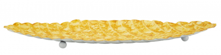 Tăvi decorative metalice galbene în formă de frunză – imagine principală – Drop Yellow [1]