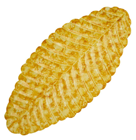 Tăvi decorative metalice galbene în formă de frunză – imagine principală – Drop Yellow [2]