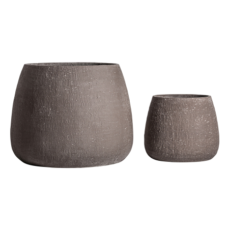 Obiecte decorative - Set 2 vase decorative fibrociment maro Baladou