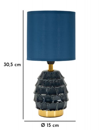 veioza ceramica albastra iluminat modern CreativDeco [5]