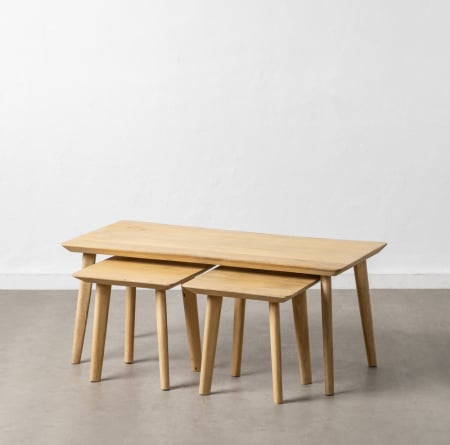 Masute Cafea - Set Masute Lemn Mango CreativDeco - Mobilier Minimalist pentru Living