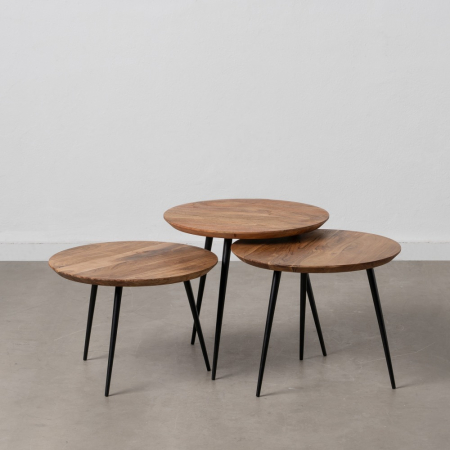 Masute Cafea - Set Masute Cafea Contemporane CreativDeco - Texturi Naturale si Stil
