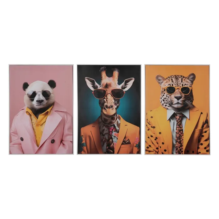 Tablouri - Set tablouri animale elegante|Decorațiuni eclectice vibrante