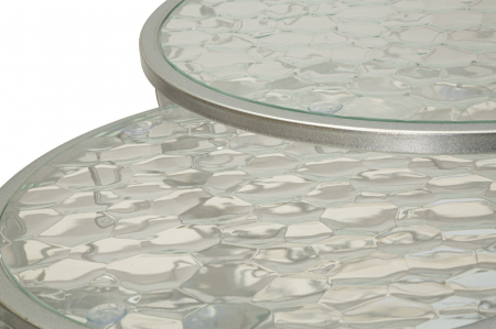 Set masute argintii cu sticla | Mobilier flexibil CreativDeco [4]