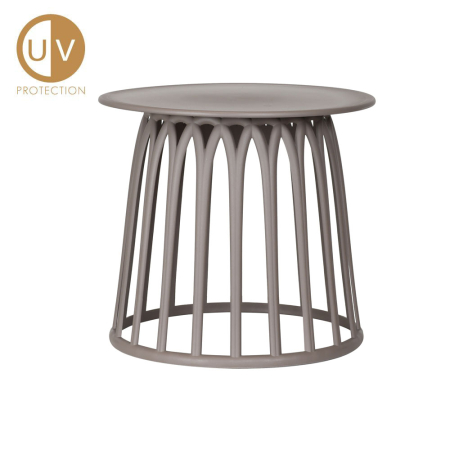 Mobilier Gradina in Stil Scandinav - Set de 4 măsuțe laterale stivuibile din polipropilenă gri