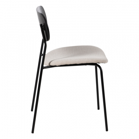 Set scaune alb-negru stofa si metal|Scaune moderne pentru decor contemporan [2]