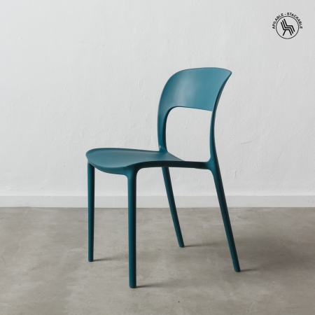 Scaune Gradina - Set scaune albastre moderne|Scaune versatile pentru interioare elegante