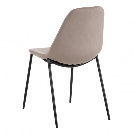Set scaune bej stofa si metal|Scaune confortabile pentru dining si birou [3]