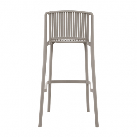 Set 4 scaune de bar exterior gri protecție UV stivuibile Polly [3]