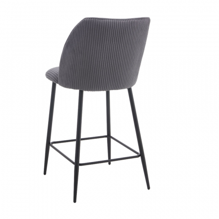 Set 4 scaune de bar elegante gri metal negru confort Muse [2]