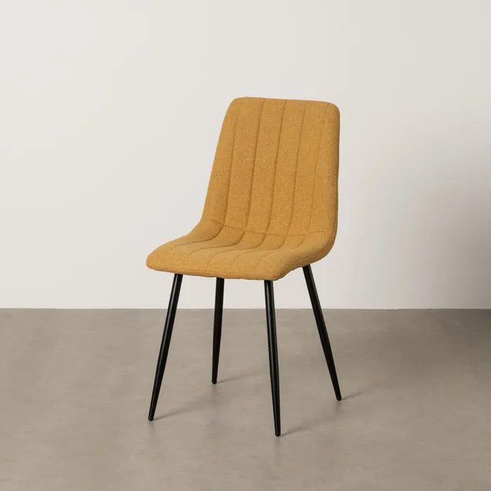 Scaune in Stil Contemporan - Set scaune mustar moderne|Mobilier dining colorat