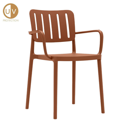 MEGA PROMOTII - Set 4 scaune din polipropilenă roșu teracotă