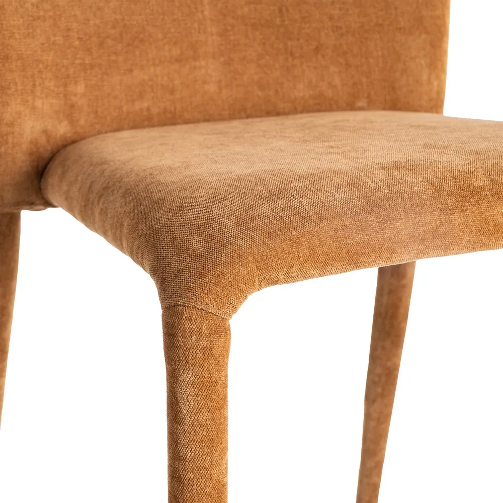 Set de 4 scaune dining cărămizii din stofă cu structură metalică – imagine principală [7]