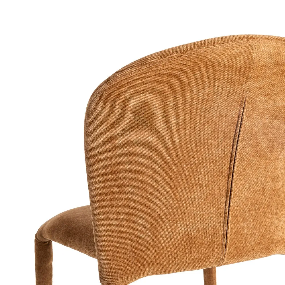 Set de 4 scaune dining cărămizii din stofă cu structură metalică – imagine principală [6]