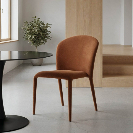 Scaune Stivuibile - Set de 4 scaune dining cărămizii din stofă cu structură metalică – imagine principală