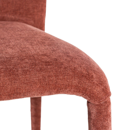 Set de 4 scaune dining roșii din stofă cu structură metalică – imagine principală [9]