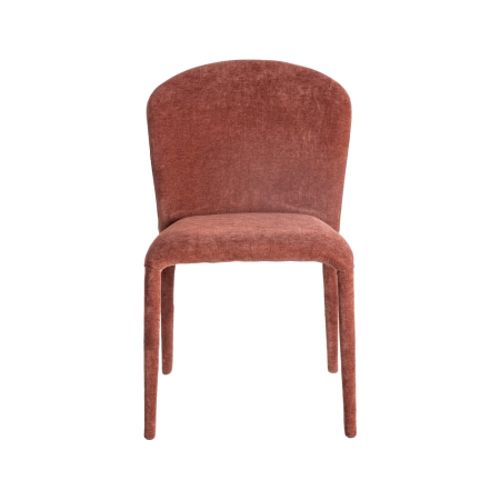 Set de 4 scaune dining roșii din stofă cu structură metalică – imagine principală [5]