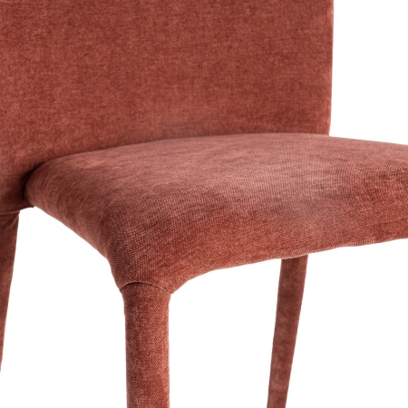 Set de 4 scaune dining roșii din stofă cu structură metalică – imagine principală [8]