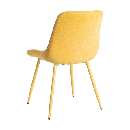 Scaune dining HoReCa stofă galben muștar – set 4 [4]